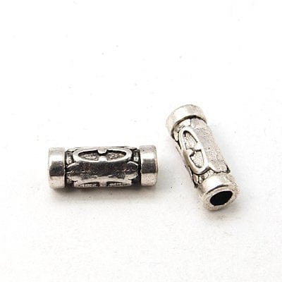 ANTIQUE SILVER Tibetan Silver Beads, Tube, Antique Silver/Bronze 13mm Tibetan Silver Beads, Tube, Antique Silver about 5mm in diameter, 13mm long, hole: 3mm