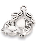 Tibetan Style Alloy Pendants, Pomegranate, 34MM (PG5226) Tibetan Style Alloy Pendants, Pomegranate, Cadmium Free & Nickel Free & Lead Free, Antique Silver Size: about 34mm long, 31.5mm wide, 6mm thick, hole: 3.5mm;