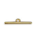 Toggle Clasp Bar with One Ring, 24K Gold Plated Toggle Clasp Bar with One Ring, 24K Gold Plated