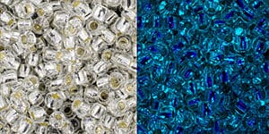 TOHO - Round 11/0 : Glow In The Dark - Silver-Lined Crystal/Glow Blue, PF2701S TOHO - Round 11/0 : Glow In The Dark - Silver-Lined Crystal/Glow Blue, PF2701S