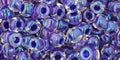 TR-06-181 TOHO Round 6/0 : Inside-Color Rainbow Crystal/Tanzanite-Lined TR-06-181 TOHO Round 6/0 : Inside-Color Rainbow Crystal/Tanzanite-Lined