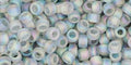 (TR-08-176AF) TOHO - Round 8/0 : Transparent-Rainbow-Frosted Black Diamond (25 GMS) (TR-08-176AF) TOHO - Round 8/0 : Transparent-Rainbow-Frosted Black Diamond (25 GMS)
