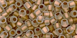 (TR-08-989F) TOHO - Round 8/0 : Gold-Lined Frosted Crystal (25 GMS) (TR-08-989F) TOHO - Round 8/0 : Gold-Lined Frosted Crystal (25 GMS)