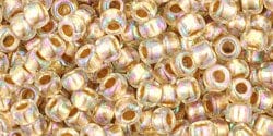 (TR-08-994) TOHO - Round 8/0 : Gold-Lined Rainbow Crystal (25 GMS) (TR-08-994) TOHO - Round 8/0 : Gold-Lined Rainbow Crystal (25 GMS)