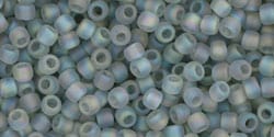 (TR-11-176AF) TOHO - Round 11/0 : Transparent-Rainbow-Frosted Black Diamond (25 GMS) (TR-11-176AF) TOHO - Round 11/0 : Transparent-Rainbow-Frosted Black Diamond (25 GMS)
