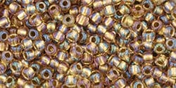 (TR-11-268) TOHO - Round 11/0 : Inside-Color Rainbow Crystal/Gold-Lined (25 GMS) (TR-11-268) TOHO - Round 11/0 : Inside-Color Rainbow Crystal/Gold-Lined (25 GMS)