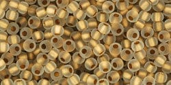 (TR-11-989F) TOHO - Round 11/0 : Gold-Lined Frosted Crystal (25 GMS) (TR-11-989F) TOHO - Round 11/0 : Gold-Lined Frosted Crystal (25 GMS)