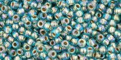 (TR-11-995)TOHO - Round 11/0 : Gold-Lined Rainbow Aqua (25 GMS) (TR-11-995)TOHO - Round 11/0 : Gold-Lined Rainbow Aqua (25 GMS)