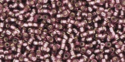 (TR-15-26B/A) Round 15/0  : Silver-Lined Med Amethyst (Tube 2.5") (TR-15-26B/A) Round 15/0  : Silver-Lined Med Amethyst (Tube 2.5")