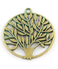 (TR6135) Flat Round and Tree Zinc Alloy Pendants,  Antique Bronze & Green Patina 42mm (5 PCS) Flat Round and Tree Zinc Alloy Pendants, Lead Free & Nickel Free, Antique Bronze & Green Patina Size: about 42mm long, 37mm wide, 2mm thick, hole: 2mm.