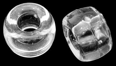 Transparent Acrylic Beads about 9mm wide, 6mm long, hole: 4mm Transparent Acrylic Beads about 9mm wide, 6mm long, hole: 4mm