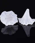 CLEAR Transparent Acrylic Beads, Calla Lily, Frosted, Dyed about 35mm wide Transparent Acrylic Beads, Calla Lily, Frosted, Clear, Dyed about 35mm wide, 41mm long, 35mm thick, hole: 3mm