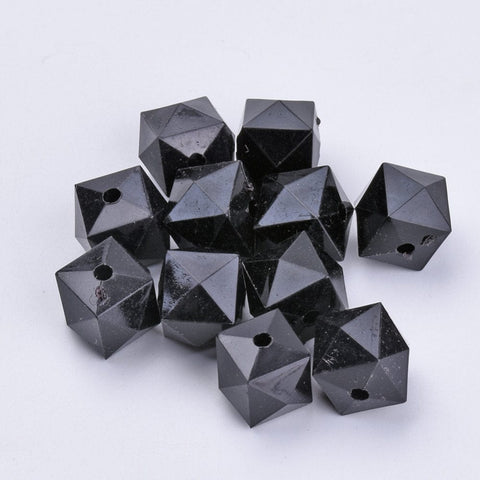 Transparent Acrylic Beads, Faceted, Cube, Black Size: about 10mm Transparent Acrylic Beads, Faceted, Cube, Black Size: about 10mm long, 10mm wide, 8mm thick, hole: 1.5mm;
