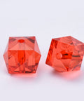Transparent Acrylic Beads, Faceted, Cube, Red Size: about 10mm Transparent Acrylic Beads, Faceted, Cube, Red Size: about 10mm long, 10mm wide, 8mm thick, hole: 1.5mm