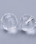 Transparent Acrylic Beads, Faceted, Round, Clear Size: about 10mm Transparent Acrylic Beads, Faceted, Round, Clear Size: about 10mm long, 10mm in diameter, hole: 1.9mm;