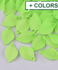 Transparent Acrylic Pendants, Frosted, Leaf, about 18mm Transparent Acrylic Pendants, Frosted, Leaf, LimeGreen Size: about 18mm long, 11mm wide, 3mm thick, hole: 2mm