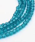 DARK TURQUOISE Transparent Glass Bead Strands, Faceted Round, 6mm Transparent Glass Bead Strands, Faceted Round, 6mm