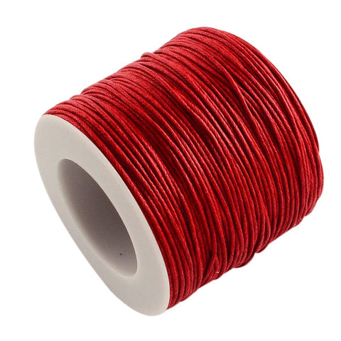 RED (CW7909-162) Waxed Cotton Macrame Cord, 1mm Waxed Cotton Macrame Cord, 1mm
