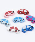 (WB4773) Wood Printed Beads, Dyed, Car, Mixed Color 20.5x36mm (10 pcs) Wood Printed Beads, Dyed, Car, Mixed Color Size: about 20.5mm long, 36mm wide, 5mm thick, hole: 2mm