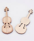 (WB5028) Wooden Pendant, Violin, AntiqueWhite 73MM (4 PCS) Wooden Pendant, Violin, AntiqueWhite Size: about 73.5mm long, 27mm wide, 4mm thick, hole: 1mm.