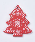 (WB5229) Wood Big Pendants, Christmas Tree with Snowflake , Red 49MM (10 PCS) Wood Big Pendants, Christmas Tree with Snowflake , Red Size: about 42.5mm wide, 49.5mm long, 2mm thick, hole: 3mm