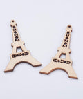 (WB5262) Wood Big Pendants, Eiffel Tower, BlanchedAlmond 59MM Wood Big Pendants, Eiffel Tower, BlanchedAlmond Size: about 33mm wide, 59mm long, 2.5mm thick, hole: 2mm.