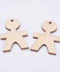(WB5273) Wood Pendants, Human, BlanchedAlmond 45MM Wood Pendants, Human, BlanchedAlmond Size: about 30mm wide, 45mm long, 2mm thick, hole: 3mm.