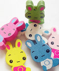 (WB5440) Cartoon Rabbit Beads for Kids, Wooden Beads, Mixed Color Cartoon Rabbit Beads for Kids, Wooden Beads, Mixed Color Size: about 30mm long, 16mm wide