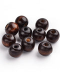 (WB5564) Natural Wood Beads, Dyed, Round, Coffee 12mm (100 PCS) (WB5564) Natural Wood Beads, Dyed, Round, Coffee 12mm (100 PCS)