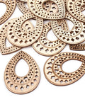 (WB5629) Wood Big Pendants, Drop, Wheat Size: about 67.5mm Wood Big Pendants, Drop, Wheat Size: about 67.5mm long, 51mm wide, 2.5mm thick, hole: 2mm.