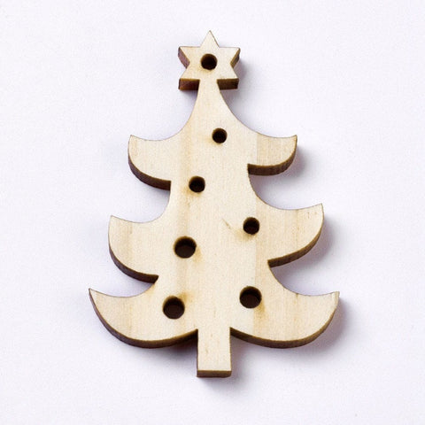 (WB6045) Wood Big Pendants Christmas Trees, PapayaWhip Size: about 65mm long, (4 PCS) Pine Wood Big Pendants, Undyed, Christmas Trees, PapayaWhip Size: about 65mm long, 46mm wide, 5mm thick, hole: 2.5~4mm