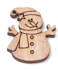 (WB6046) Undyed Wooden Pendants, Snowman, BurlyWood Size: about 30mm long, (20 PCS) Undyed Wooden Pendants, Snowman, BurlyWood Size: about 30mm long, 23mm wide, 2mm thick, hole: 1.5mm.