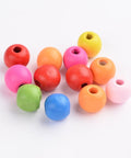 (WB7684-M) Dyed Natural Wood Beads, Round, Mixed 10mm (30 GMS +/- 90PCS) (WB7684-M) Dyed Natural Wood Beads, Round, Mixed 10mm (30 GMS +/- 90PCS)