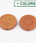 (WB8445-X) Natural Pear Wood Beads, Dyed, Flat Round, 20x5mm (20 PCS) (WB8445-X) Natural Pear Wood Beads, Dyed, Flat Round, 20x5mm (20 PCS)