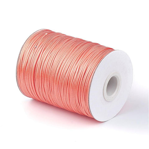 (WC-A150) Korean Waxed Polyester Cord, Coral 1MM ​​Korean Waxed Polyester Cord, Coral