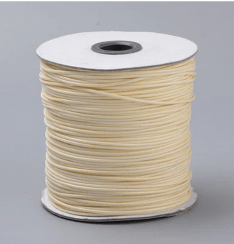 BEIGE (WC08-127) (WC08-X) Braided Korean Waxed Polyester Cords (80 MET) (WC08-X) Braided Korean Waxed Polyester Cords (80 MET)