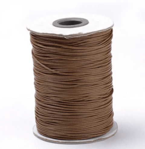 SADDLE BROWN (WC08-125) (WC08-X) Braided Korean Waxed Polyester Cords (80 MET) (WC08-X) Braided Korean Waxed Polyester Cords (80 MET)