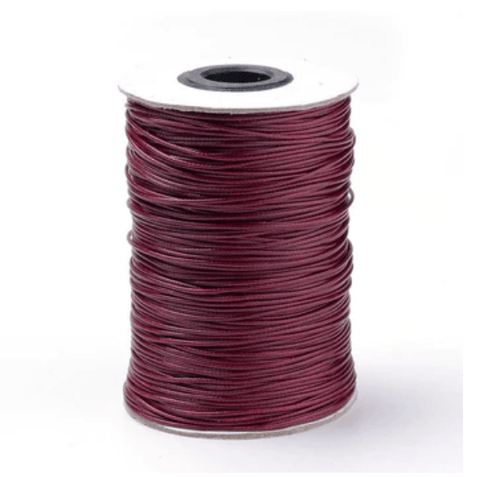 DARK RED (WC08-119) (WC08-X) Braided Korean Waxed Polyester Cords (80 MET) (WC08-X) Braided Korean Waxed Polyester Cords (80 MET)