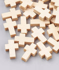 (WC6154A) Wood Charms, Cross, Wheat  15mm long, 10mm wide (20 PCS) Wood Charms, Cross, Wheat Size: about 15mm long, 10mm wide, 4mm thick, hole: 1.6mm.