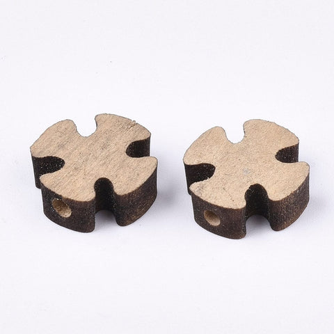 (WC6155) Wooden Beads, Cross, Tan Size: about 12.5mm long, 12.5mm wide (20 PCS) Wooden Beads, Cross, Tan Size: about 12.5mm long, 12.5mm wide, 4.5mm thick, hole: 1.8mm.