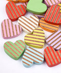 (WH7683-M) Painted Natural Wooden Cabochons, Heart 19x20.5mm (10 PCS) (WH7683-M) Painted Natural Wooden Cabochons, Heart 19x20.5mm (10 PCS)