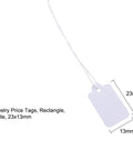 White Rectangle Item Price Tags, White, 13x23mm White Rectangle Item Price Tags, White, 13x23mm