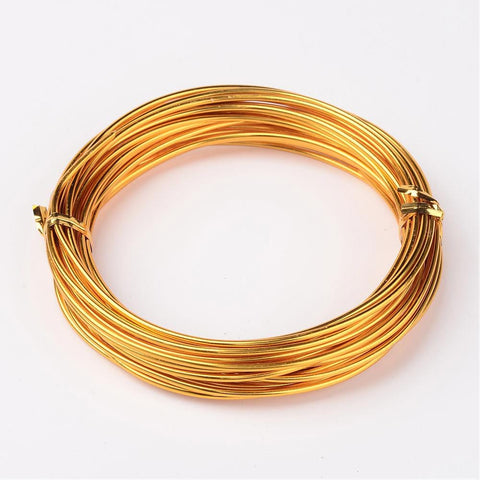 (WI150) Alumnium wire 2mm (Gold) 5meters Aluminium wire