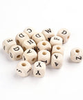 Wood letter Beads, Square  10x10mm thick,hole: 3mm Wood Beads, Square  10mm long, 10mm thick,hole: 3mm, 