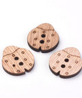 Wooden Buttons, Ladybug, 32mm Wooden Buttons, Ladybug, 32mm