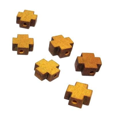 NATURAL Wooden Cross Slider Beads Wooden Cross Slider Beads