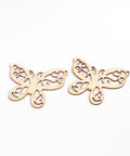 Wooden Pendants, Butterfly, 60mm Wood Pendants, Lead Free, Butterfly, Moccasin Size: about 60mm long, 66mm wide, 2mm thick, hole: 2mm.
