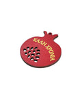 Wooden Pomegranate Pendant with Happy New Year / Καλή Χρονιά, 54x60mm Wooden Pomegranate Pendant with Happy New Year / Καλή Χρονιά, 54x60mm