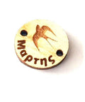 Wooden Round March Connector with Swallow, 20mm Wooden Round March Connector with Swallow, 20mm