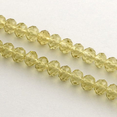 Yellow Gold Glass Crystals, 6x4mm Yellow Gold Glass Crystals, 6x4mm
